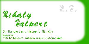 mihaly halpert business card